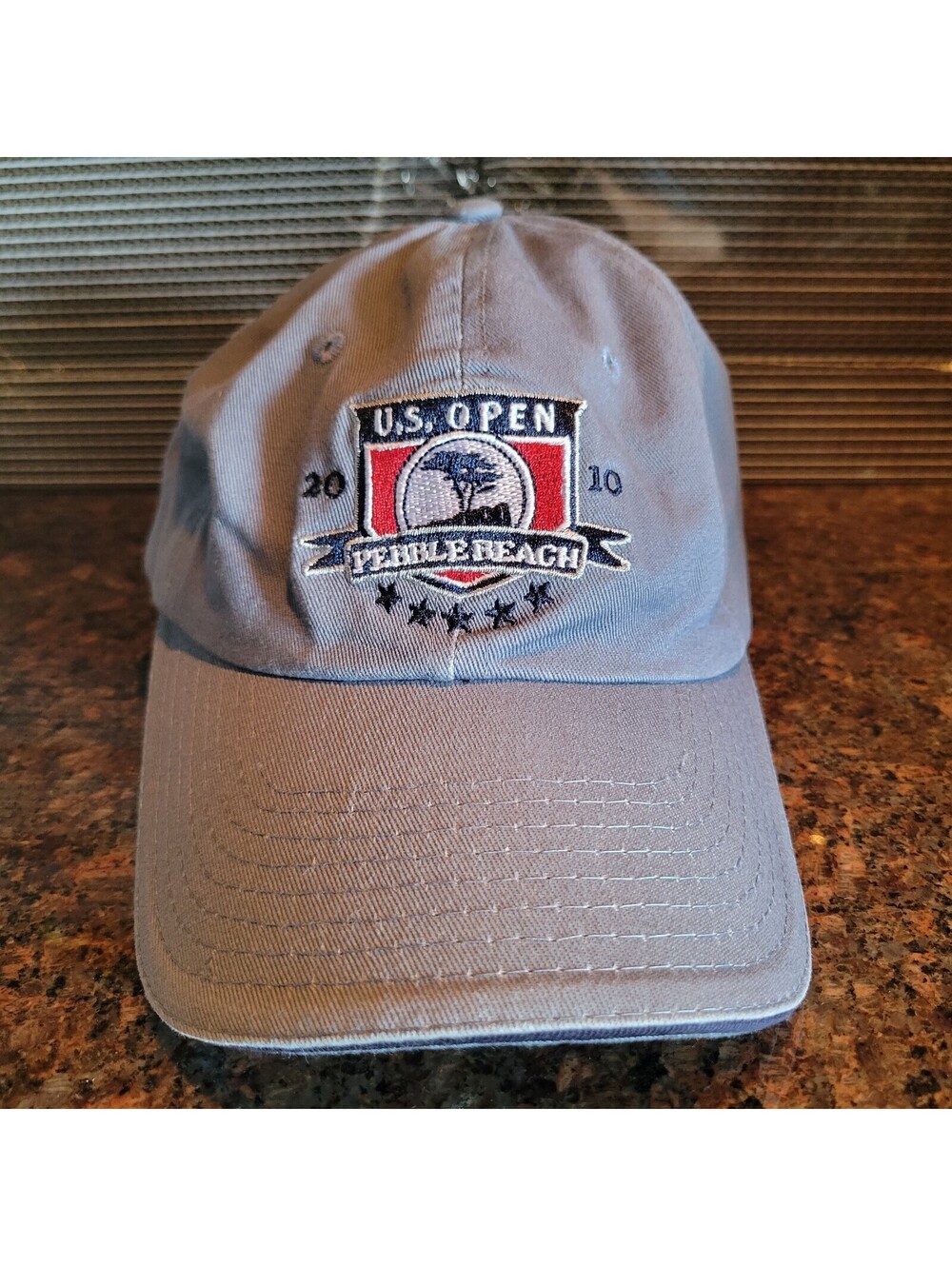 USGA Member US Open 2010 Pebble Beach Unisex Gray Golf Baseball Cap Hat